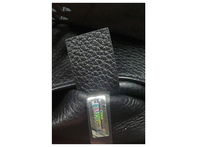 Borsa Tote Woody Large in pelle nera Chloé Nero - vue 8