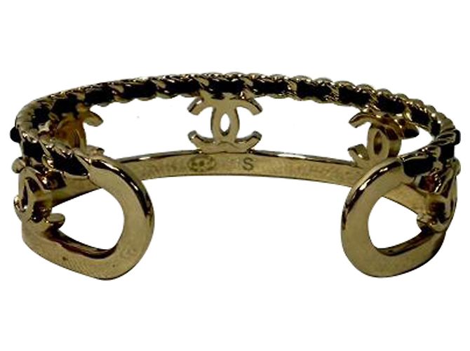 Timeless Bracciale Chanel CC Chain Accent in metallo dorato D'oro - vista 4
