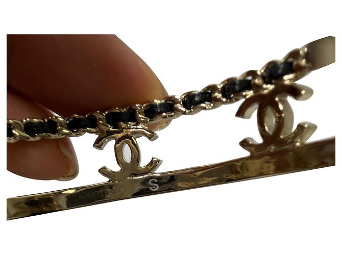 Timeless Bracciale Chanel CC Chain Accent in metallo dorato D'oro - vista 5