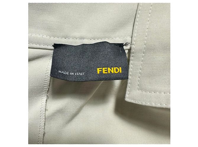 Fendi Poncho Mini Kleid aus cremefarbener Viskose Weiß Roh - Ansicht 6