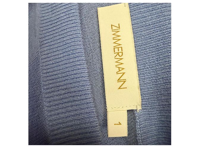 Suéter de cuello redondo de punto Zimmermann en azul marino en cachemira azul marino - vista 5