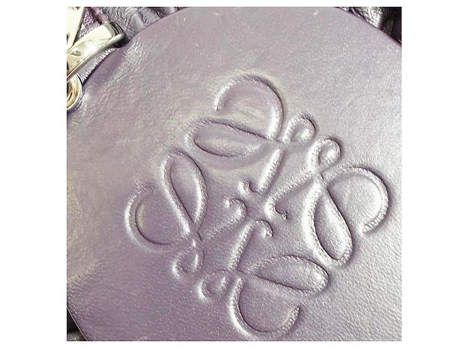 Pochette Bracelet Plissé Loewe in Pelle Viola Porpora - vista 5