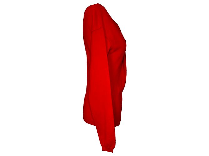 Valentino Garavani Suéter Valentino com detalhe de laço em lã vermelha Vermelho - vista 2