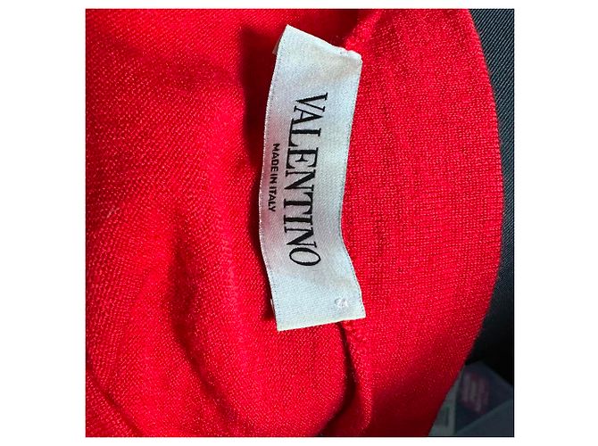 Valentino Garavani Suéter Valentino com detalhe de laço em lã vermelha Vermelho - vista 4