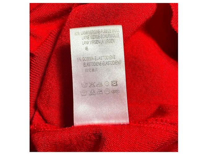 Valentino Garavani Suéter Valentino com detalhe de laço em lã vermelha Vermelho - vista 7