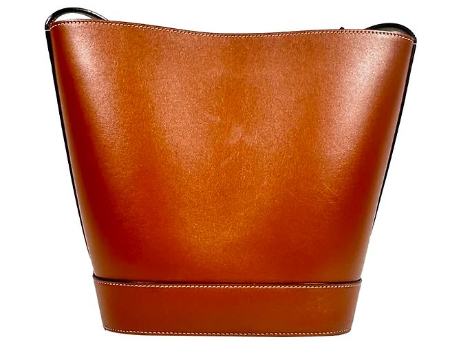 Céline Borsa a secchiello Celine Small Cuir Triomphe in pelle marrone - vista 4