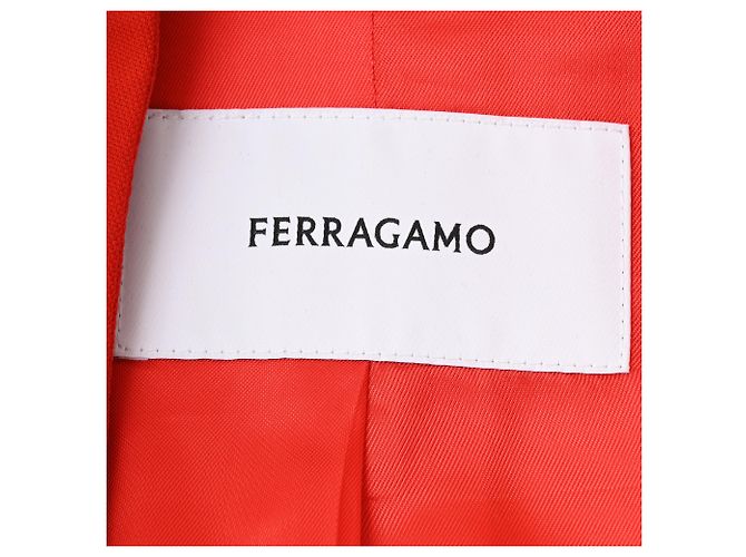 Salvatore Ferragamo Blazer entallado Ferragamo en lana roja - vista 4