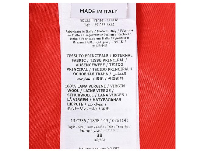 Salvatore Ferragamo Blazer entallado Ferragamo en lana roja - vista 5