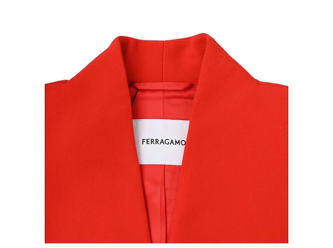 Salvatore Ferragamo Blazer entallado Ferragamo en lana roja - vista 8
