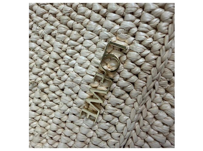 Sac cabas pliable Loewe X Paula's Ibiza Medium Puzzle en raphia beige - vue 4