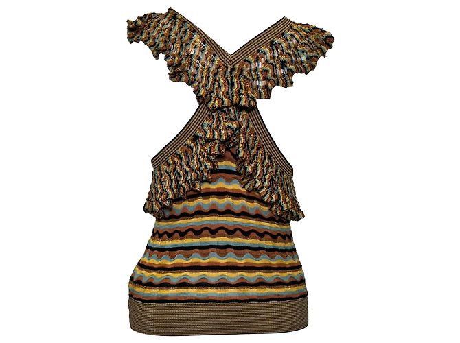 Top Sadie di Ulla Johnson in seta multicolore - vista 3