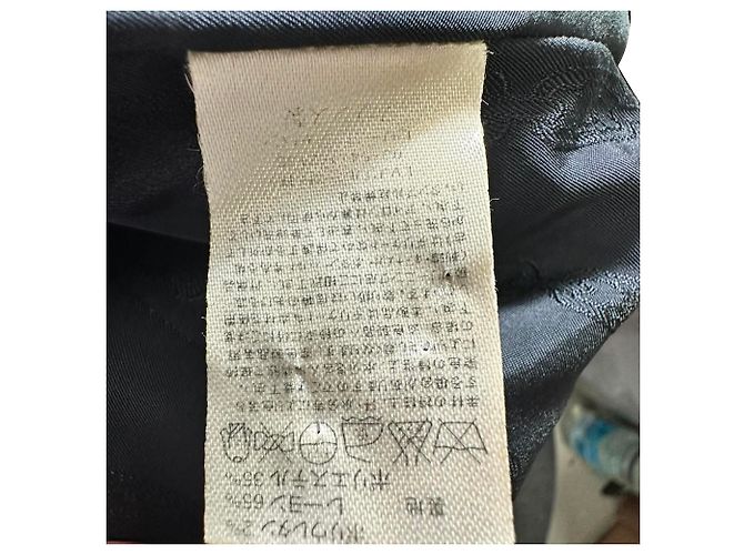 Céline Celine Midi-Kleid mit Rüschenhalsausschnitt aus schwarzer Wolle - Ansicht 6