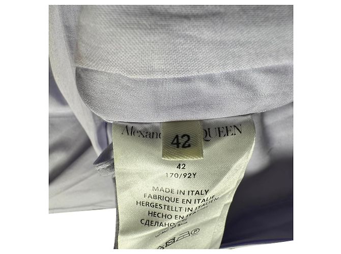 Autre Marque Abito midi con scollo a V Alexander Mcqueen in cotone viola Porpora - vista 6