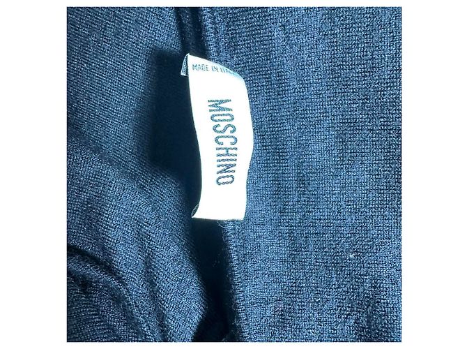 Suéter de manga curta Moschino em lã preta Preto - vista 4