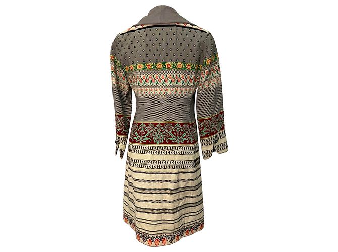 Trench in jacquard misto Etro multicolore in cotone - vista 3