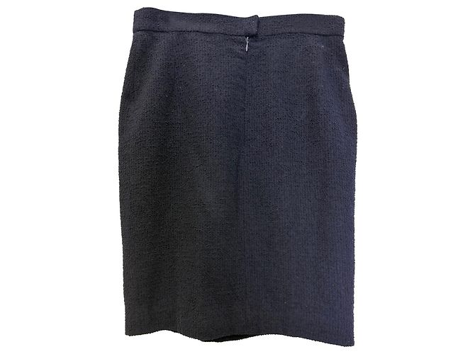 Timeless Giacca da sera e gonna Chanel in lana blu navy - vista 2