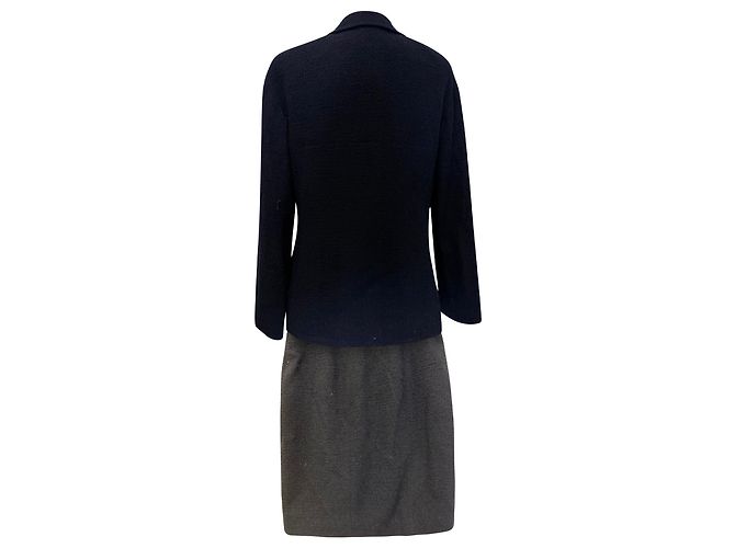 Timeless Giacca da sera e gonna Chanel in lana blu navy - vista 8
