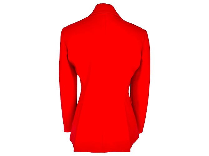 Altuzarra Einreihiger Blazer mit Taschen aus rotem Triacetat - Ansicht 3
