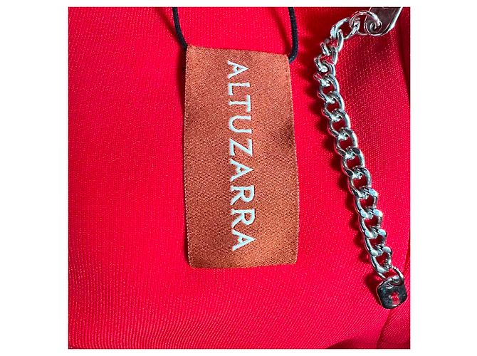 Altuzarra Einreihiger Blazer mit Taschen aus rotem Triacetat - Ansicht 5