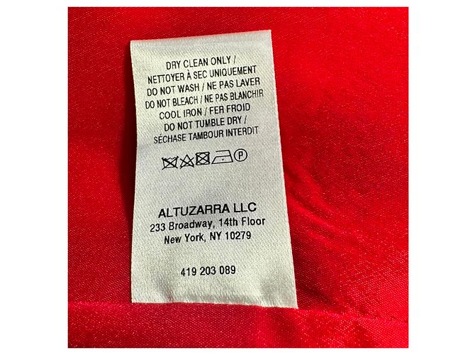 Altuzarra Einreihiger Blazer mit Taschen aus rotem Triacetat - Ansicht 8
