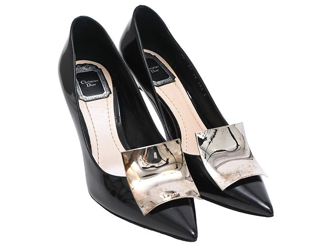 Décolleté LaParisienne di Christian Dior in vernice nera Nero - vista 2