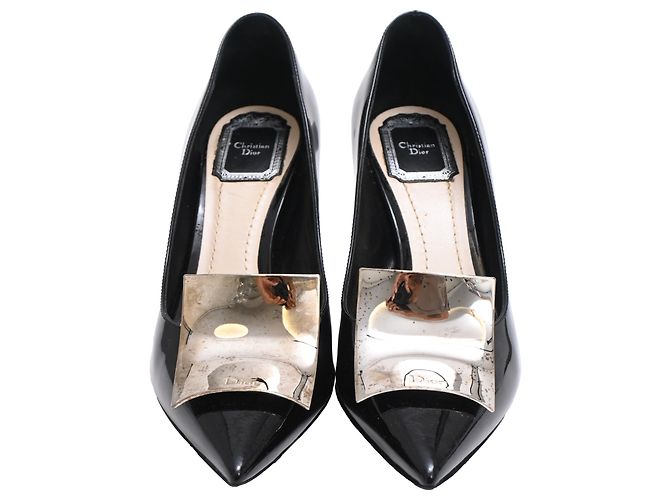 Décolleté LaParisienne di Christian Dior in vernice nera Nero - vista 3