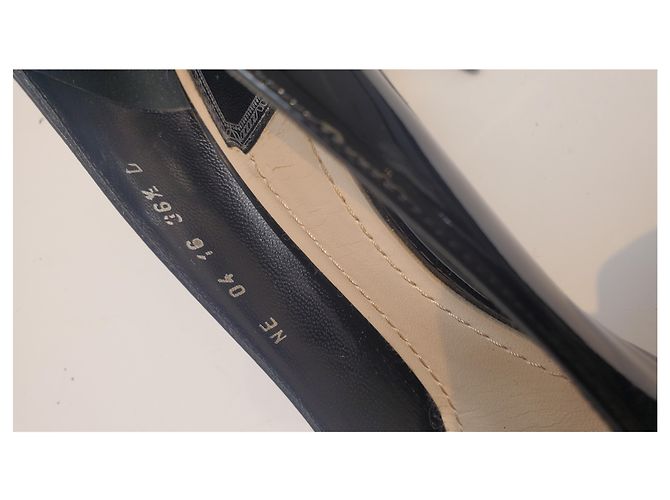 Décolleté LaParisienne di Christian Dior in vernice nera Nero - vista 8