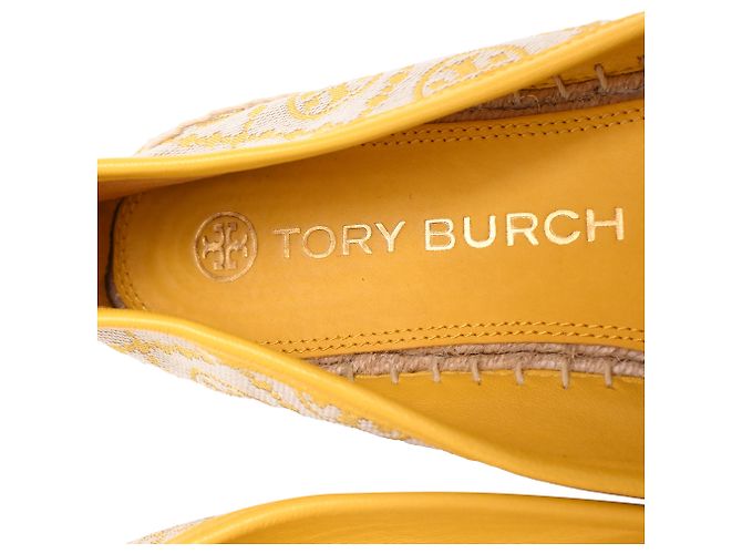 Espadrillas in jacquard con logo Tory Burch in tela gialla Giallo - vista 10