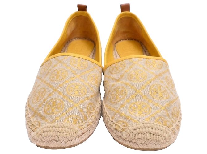 Espadrillas in jacquard con logo Tory Burch in tela gialla Giallo - vista 2