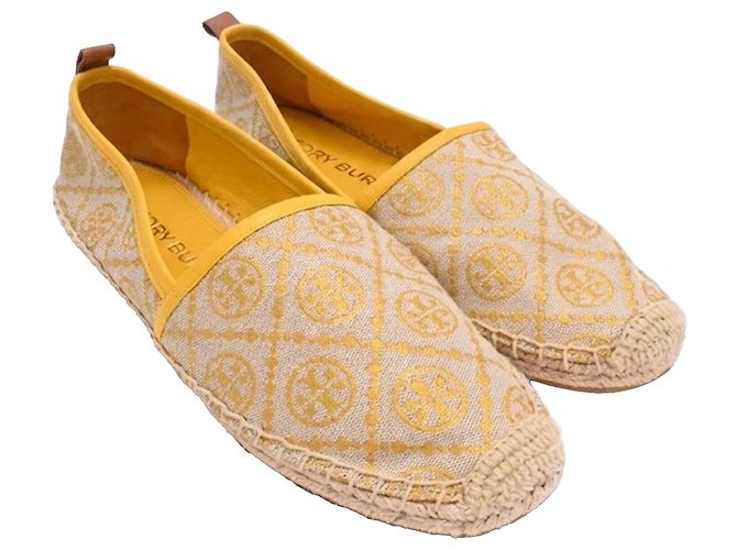 Espadrillas in jacquard con logo Tory Burch in tela gialla Giallo - vista 4