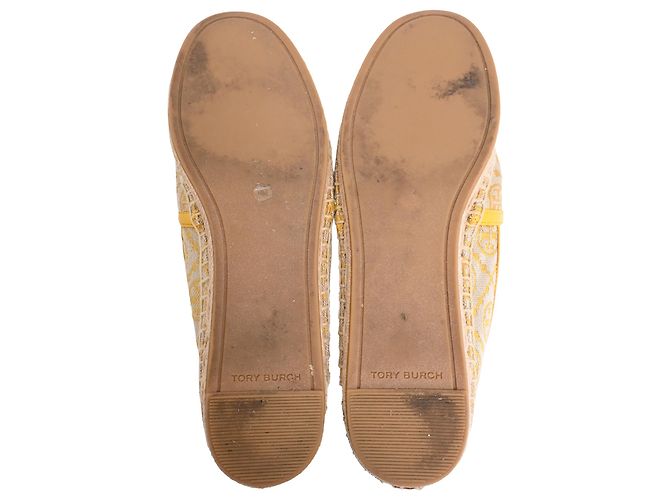 Espadrillas in jacquard con logo Tory Burch in tela gialla Giallo - vista 6