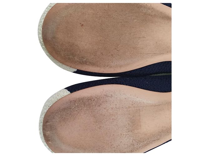 Bailarinas Miu Miu de punta cap de crochet, algodón azul marino - vista 13