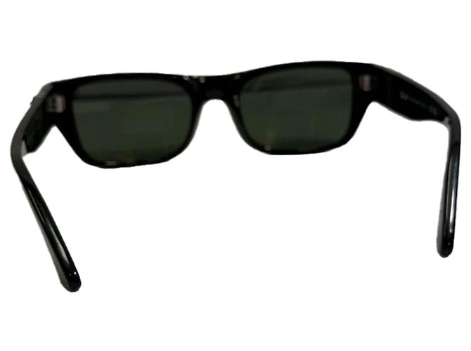 Persol PO3307S Rectangular Sunglasses in Black Acetate - view 3