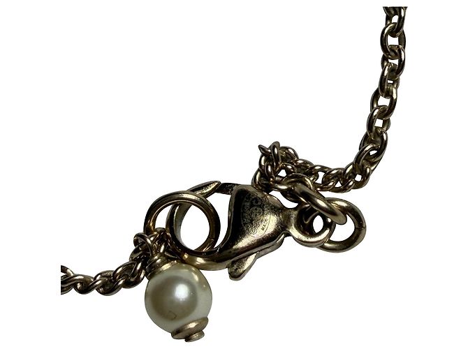 Timeless Collana Chanel CC con decorazioni in perle e cristalli in metallo dorato D'oro Metallico - vista 5