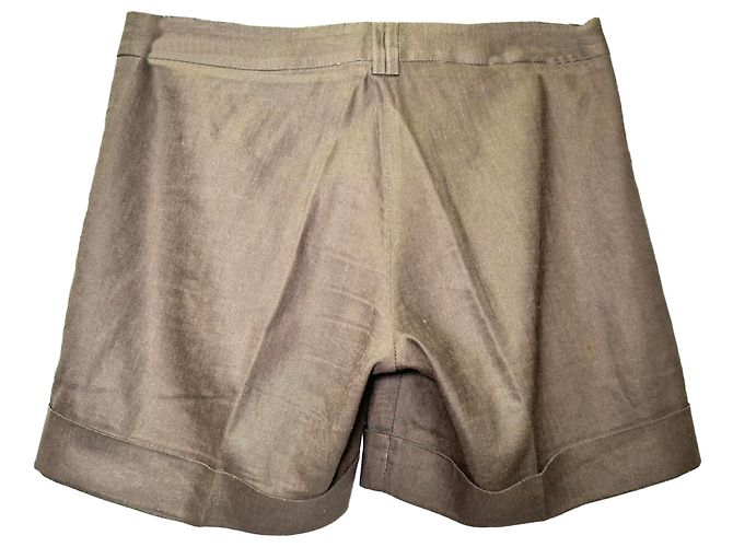 Pantaloncini Joseph in lino marrone - vista 2