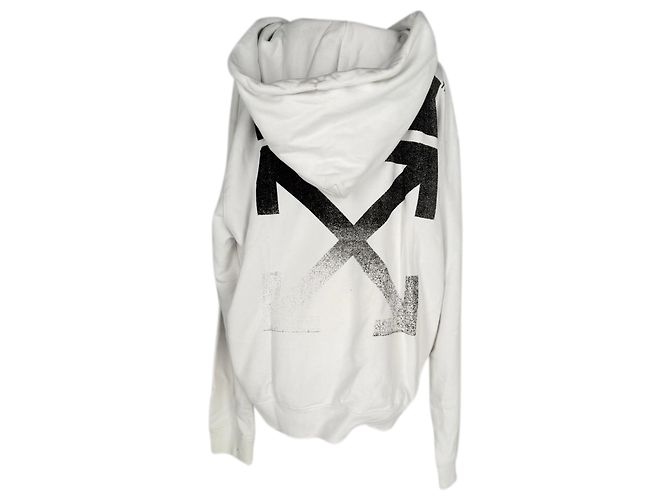 Off White Off-White Degrade Arrow-Print Hoodie aus weißer Baumwolle - Ansicht 3