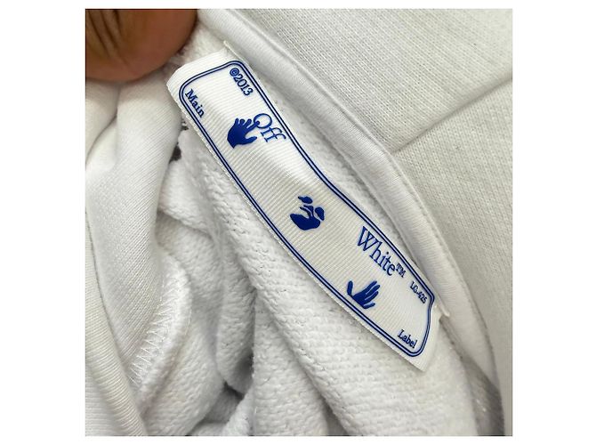 Off White Off-White Degrade Arrow-Print Hoodie aus weißer Baumwolle - Ansicht 4