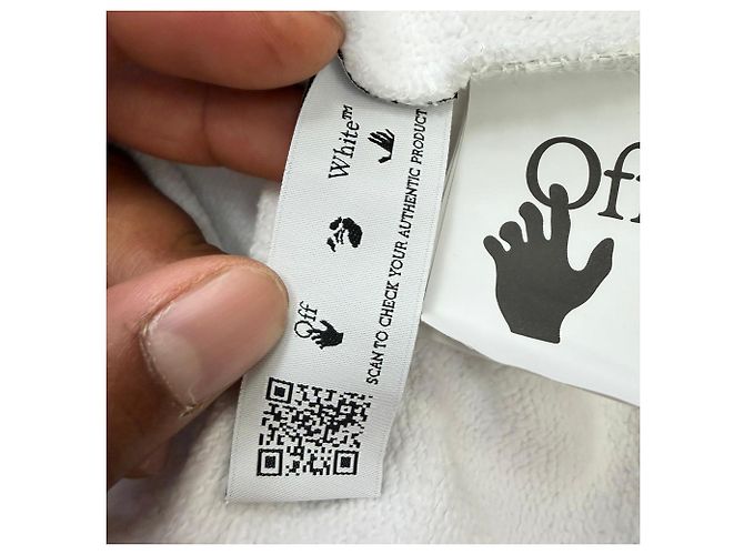 Off White Off-White Degrade Arrow-Print Hoodie aus weißer Baumwolle - Ansicht 5
