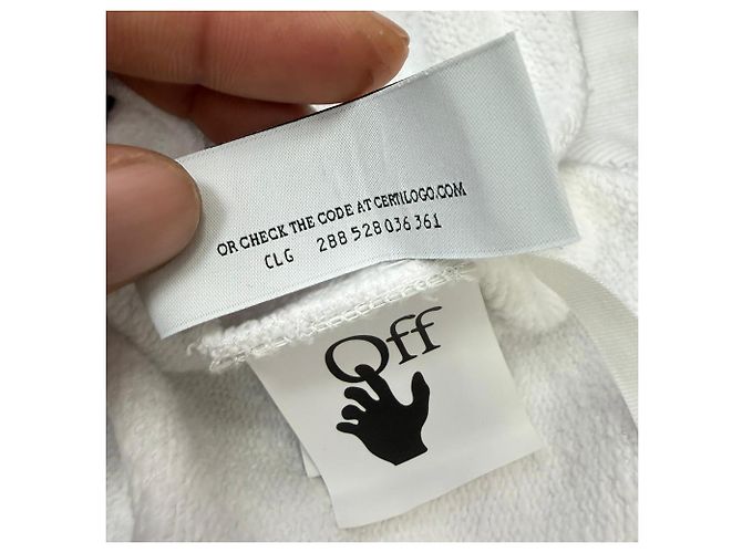 Off White Off-White Degrade Arrow-Print Hoodie aus weißer Baumwolle - Ansicht 6