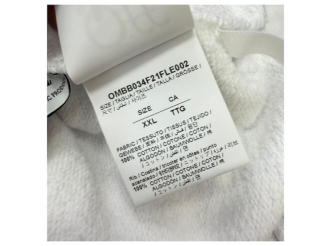 Off White Off-White Degrade Arrow-Print Hoodie aus weißer Baumwolle - Ansicht 7