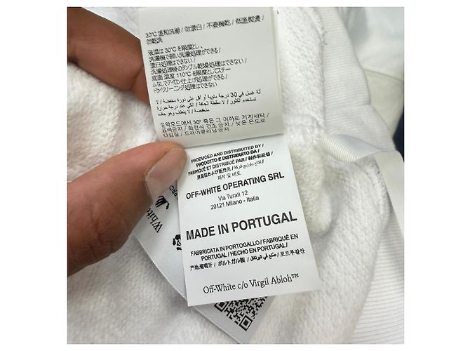 Off White Off-White Degrade Arrow-Print Hoodie aus weißer Baumwolle - Ansicht 9