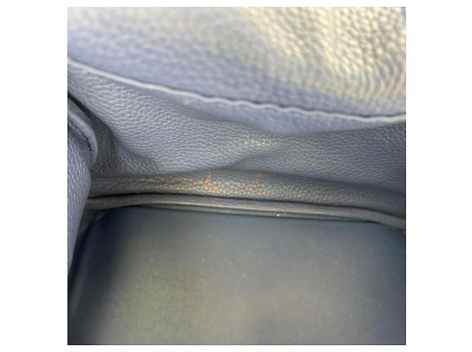 Borsa a tracolla Hermès Lindy 26 in pelle blu navy - vista 19