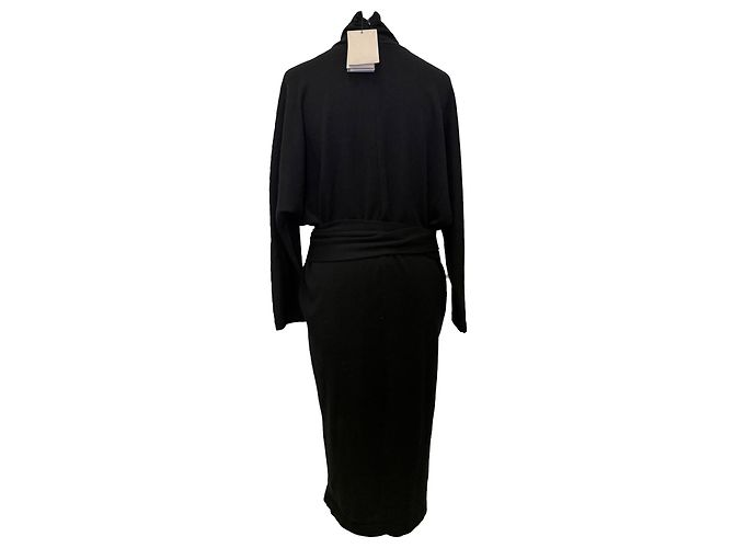 Tom Ford Cutout Rollkragen-Midikleid aus schwarzem Kaschmir - Ansicht 3