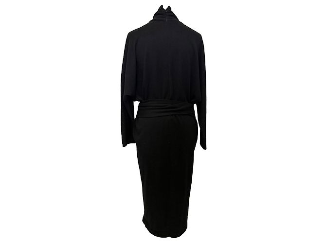 Tom Ford Cutout Rollkragen-Midikleid aus schwarzem Kaschmir - Ansicht 4