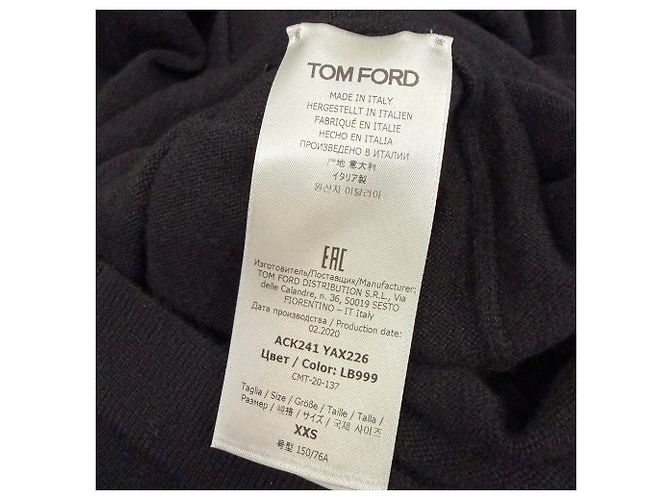 Tom Ford Cutout Rollkragen-Midikleid aus schwarzem Kaschmir - Ansicht 7