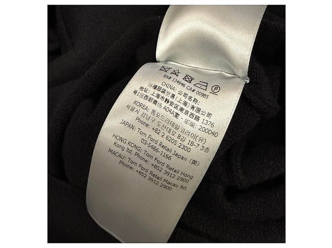 Tom Ford Cutout Rollkragen-Midikleid aus schwarzem Kaschmir - Ansicht 9