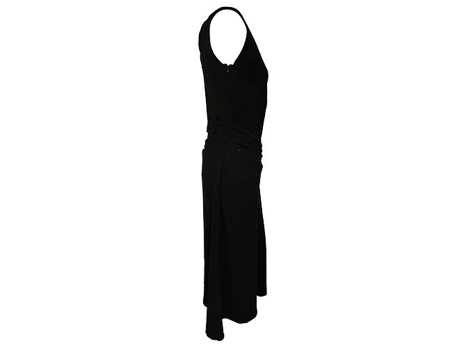 Prada V-Neck Mini Dress in Black Acetate - view 2
