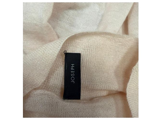 Joseph Kurzarm-Rollkragenpullover aus Pfirsichfarbenem Kaschmir Pink Angeln - Ansicht 4