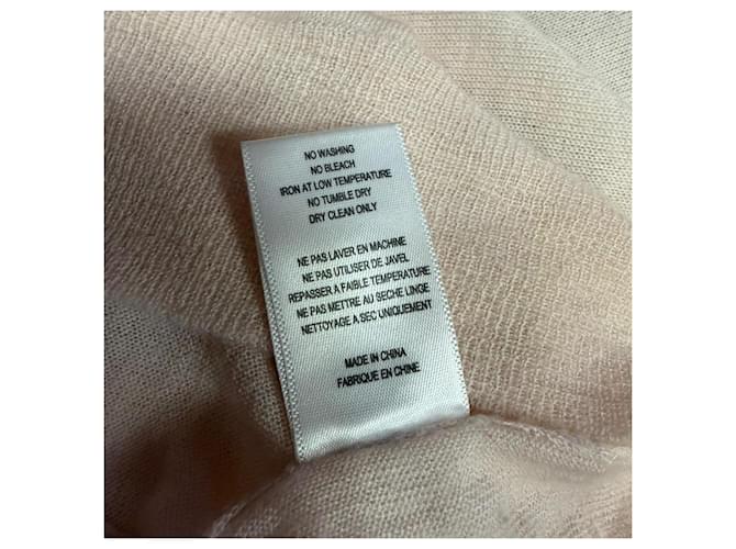 Joseph Kurzarm-Rollkragenpullover aus Pfirsichfarbenem Kaschmir Pink Angeln - Ansicht 7