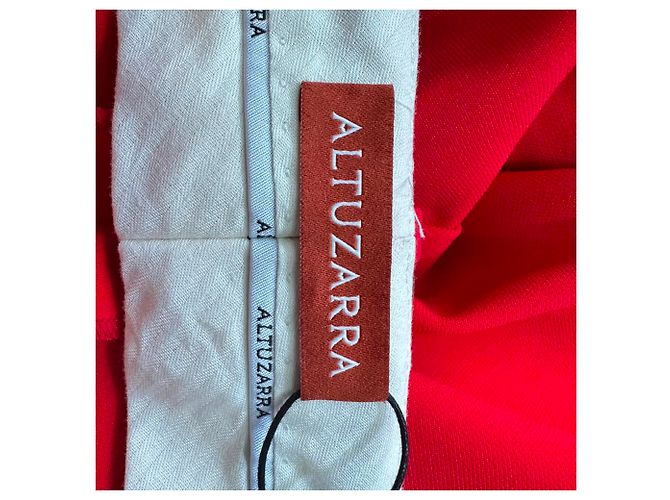Pantalones de pierna recta Altuzarra en triacetato rojo - vista 3